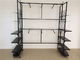 6 Wheel Clothing Store Fixtures Metal Free Standing Hanging Garment Display Stand supplier