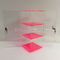 Custom Red Rotating Acrylic Display Showcase With Lock 7 * 7 * 16 Inches supplier