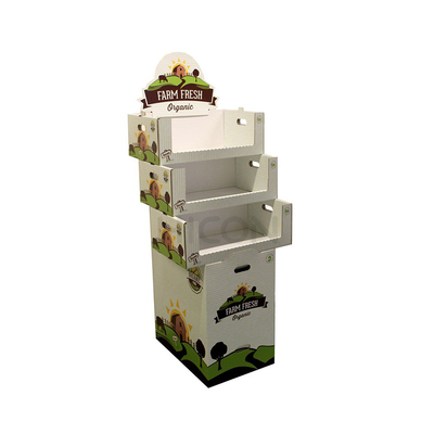 Potato Chip Display Rack 3 Tiered Food Display Cardboard Floor Displays supplier