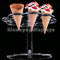 Cone Holder Acrylic Retail Store Fixtures 8 Holes Ice Cream Display Stand For Party supplier
