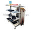 4 Caster Clothing Store Fixtures Double Sided Wood Shelves Slatwall Clothing Rack supplier