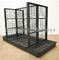 Supermarket / Retail Gondola Shelving Black Heavy Duty Double Sided Display Stand supplier