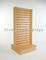 2 Way Function Slatwall Movable Magazine Display Stand Wooden Free Standing Display supplier
