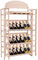 Movable Solid Wooden Wine Display Stand Wine Shelf 4 Layer Sturdy / Durable supplier