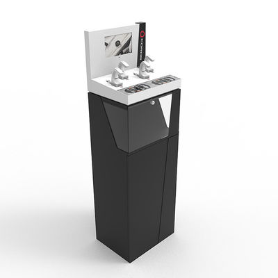 Custom Floor Standing Wood Acrylic Watch Display Case For Retail Store Merchandising supplier