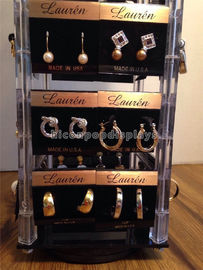 Jewellery Shop Acrylic Rotating Jewelry Display Stand 17&quot; * 5&quot; * 5'' For Shopping Centre supplier