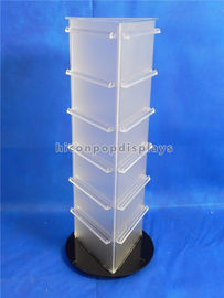 19'' Tall Countertop Spinner Rack Display Stand Custom Acrylic Triangular Display Stand supplier