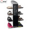 Clothing Store Fixtures 4-way Footwear Shop Display Stand Metal Shoes Display supplier