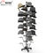 Free Standing Metal Hat Display Stand 7-Layer Rotating Cap Rack For Retail Store supplier