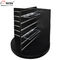 Countertop Black Wood Slatwall Display Stands Rotating For Retail Store / Shops supplier