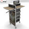 4 Wheels Wood Display Shelves For Grocery Store , Wooden Gondola Shelving supplier