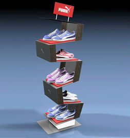 Comfortable Inspire Shoe Store Wooden Display Racks Sneaker Display Shelves supplier