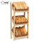 Retail Floor Standing Wooden Bread Display Stand For Bakery Store / Food Shops supplier