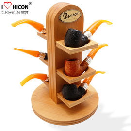 Retail Shop Wooden Display Shelf Countertop Smoking Pipe Rack For Tobacco Store supplier