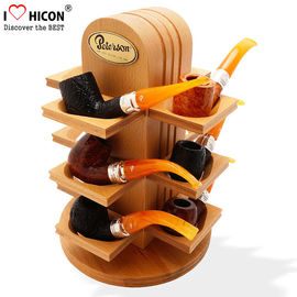 Retail Shop Wooden Display Shelf Countertop Smoking Pipe Rack For Tobacco Store supplier