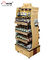 Food Movable Wood Display Stand Flooring Environmental With Caster supplier