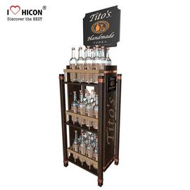 Free 3D Wine Display Stand Rendering Movable Tiered Display Stand With Custom Logo supplier