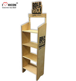 In Retail Store POP Displays Floor Wooden Bakery Display Racks supplier