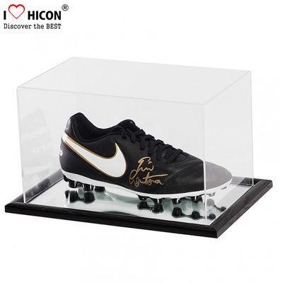 Dustproof Custom Clear Acrylic Football Sneaker Shoes Display Case supplier