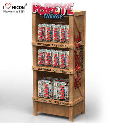 Sugar Content Energy Drinks Display Stands In Store Merchandising supplier