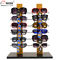 12 Pairs Wood Sunglass Display Desktop , Custom Eyewear Display Rack Simple Design supplier