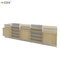 Premium Floor Brown Wood Store Shopping Checkout Counter supplier
