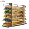 Stable Customized Brown Wood Food Store Display Shelving supplier