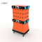 Movable 4-Sided Floor Orange Metal Headphone Display Stand for Sale supplier