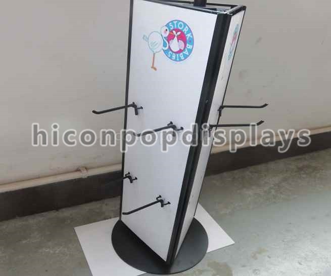 Pyramid Table Display Rotating Tabletop Display Stand , Three Sided Pyramid Display Stand