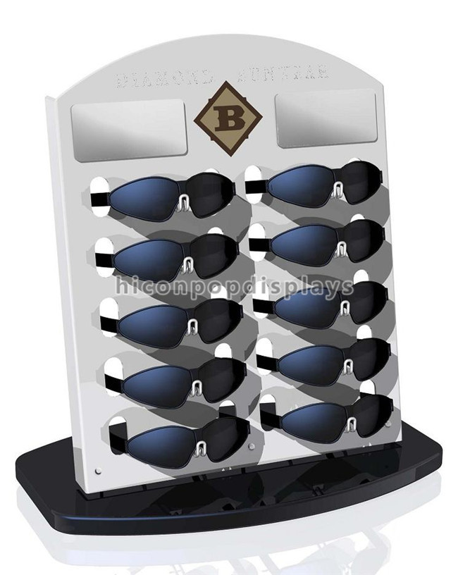 Custom Counter Top Display Rack , Eyewear Shop Metal Glasses Display Rack