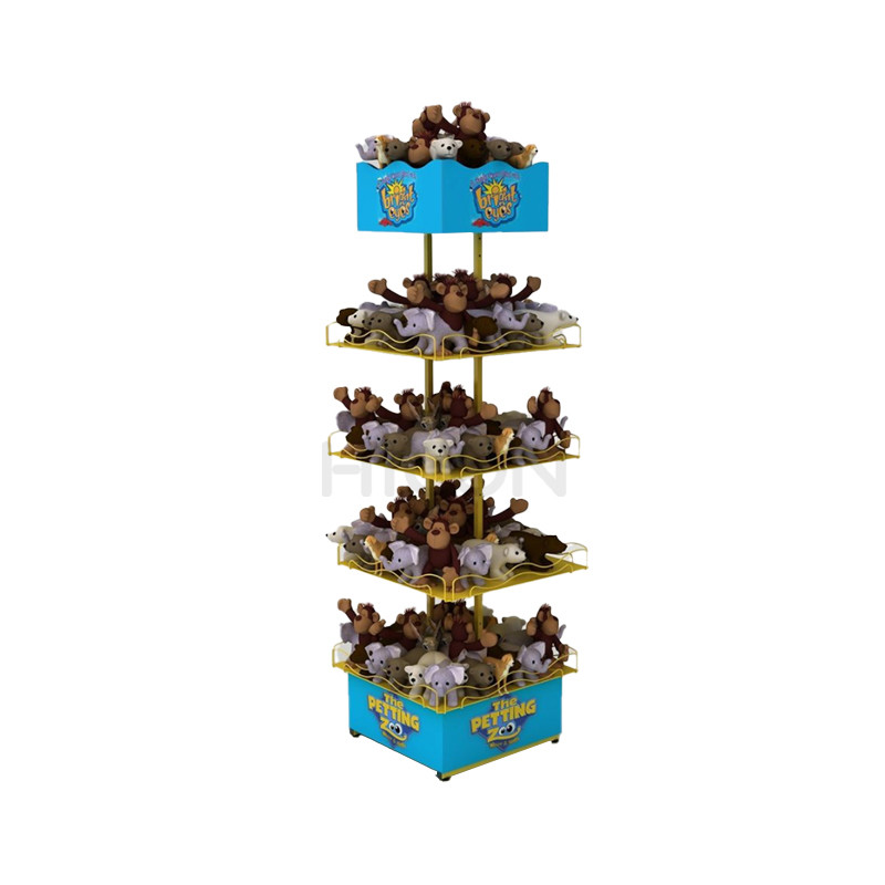 Pet Toy Display Rack Metal Display Racks Custom Toy Display Rack 4 Tiers Gift Shop Display