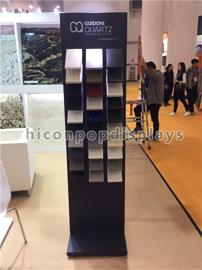 3 - Row Metal Stone Sample Display Racks For Tile Trade Show ...