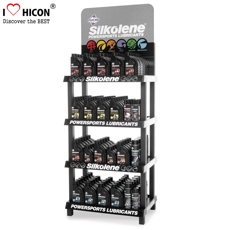 Display Racks Automotive 4-Layer Engine Oil Metal Display Racks Automotive Products Motor Oil ...