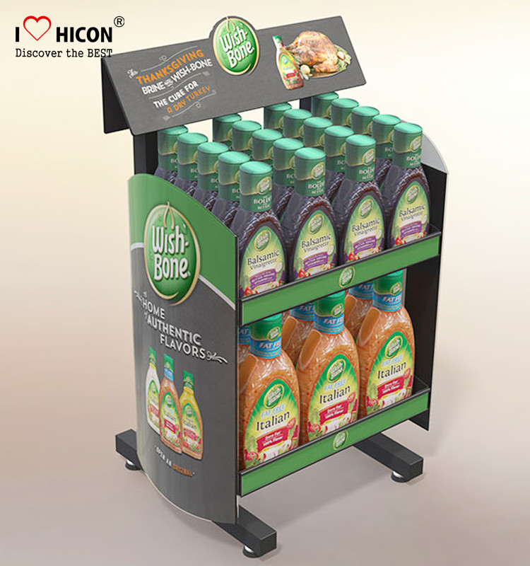 Drive Sales Food Store Supply Metal Display Rack Tiered Crisp Sauce ...