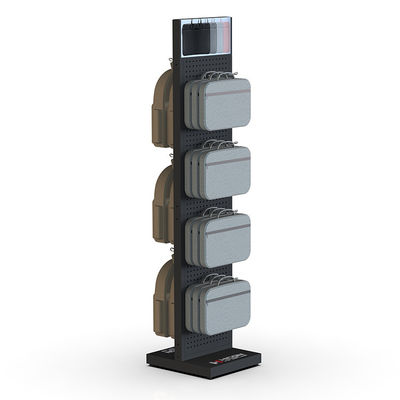 Floor Backpack Rack Custom 2-way Metal Bag Display Stand For Shop