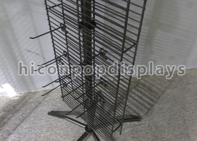 Flooring Metal Retail Store Fixtures Double Sided Display Stand