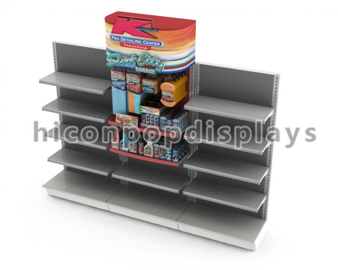 6 Layer Custom Retail Store Fixtures Cold Rolled Metal Display Shelving