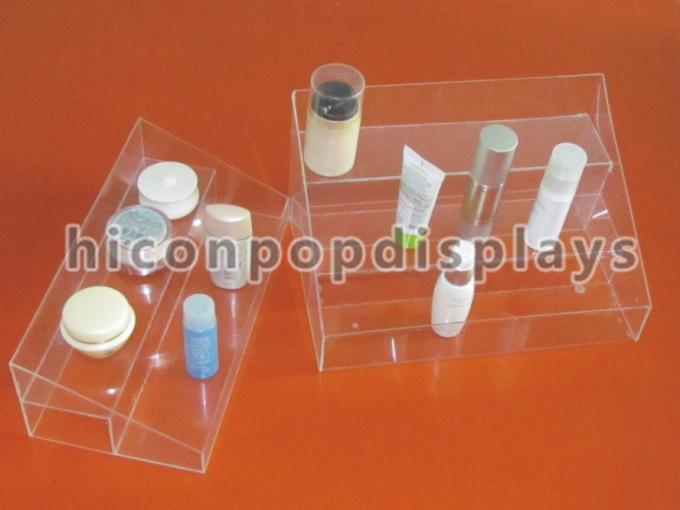 Customized Counter Top Acrylic Cosmetic Organizers With Slot Pocket