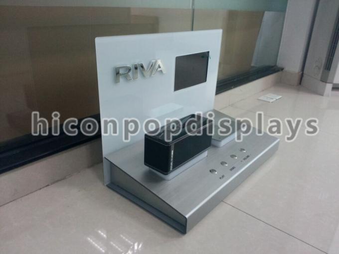 Mini Speaker Counter Display Units With Point Of Sale LCD Screen