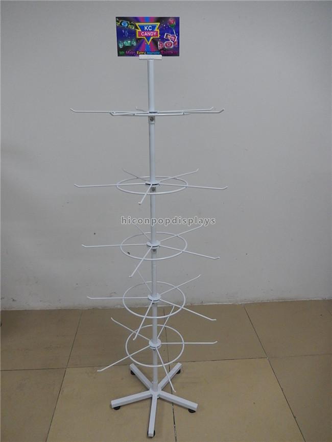 White Candy Retail Store Fixtures, Free standing Metal Display Fixture