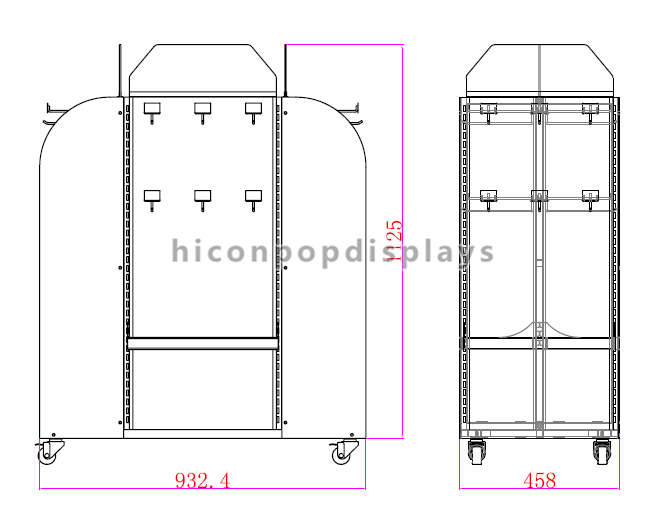 Floor Standing Candy Display Shelves For Store / Shop Display Stands