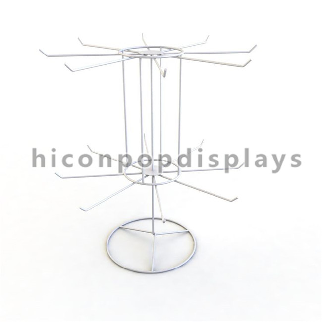 Countertop Shop / Retail Store Metal Wire Display Shelving For Small Hanging Items