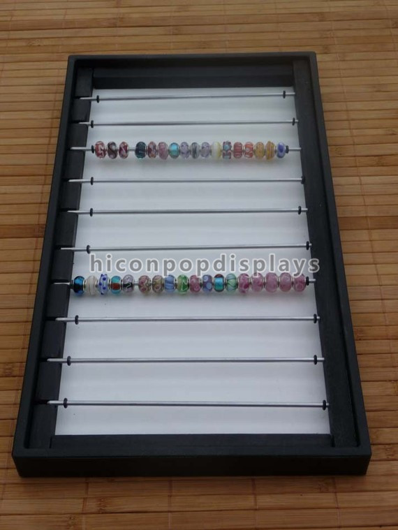 Jewelry Store Merchandising Desktop Wooden Display Racks Custom Design With Wood Bars