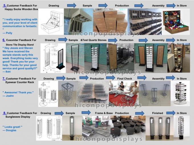 Jewelry Store Merchandising Desktop Wooden Display Racks Custom Design With Wood Bars