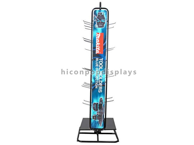 Movable POP Merchandise Displays Pegboard Panel retail store Tools Display Stand