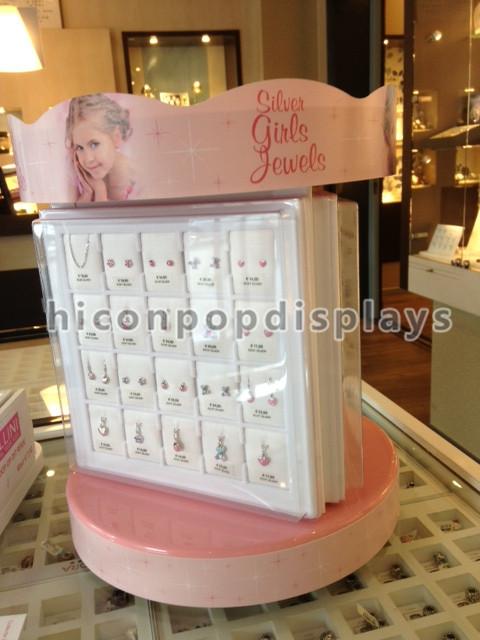 Earring Display L Shape Pure Acrylic Retail Display Units for Accessories