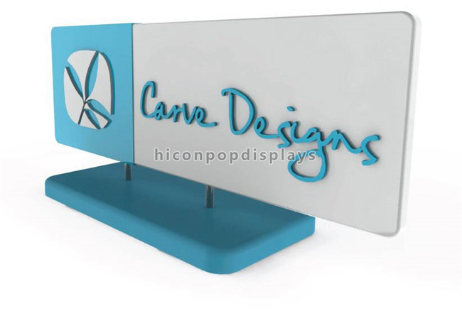 Countertop Acrylic Signage Display Stand For Wine Shop / Drinks Retail Store