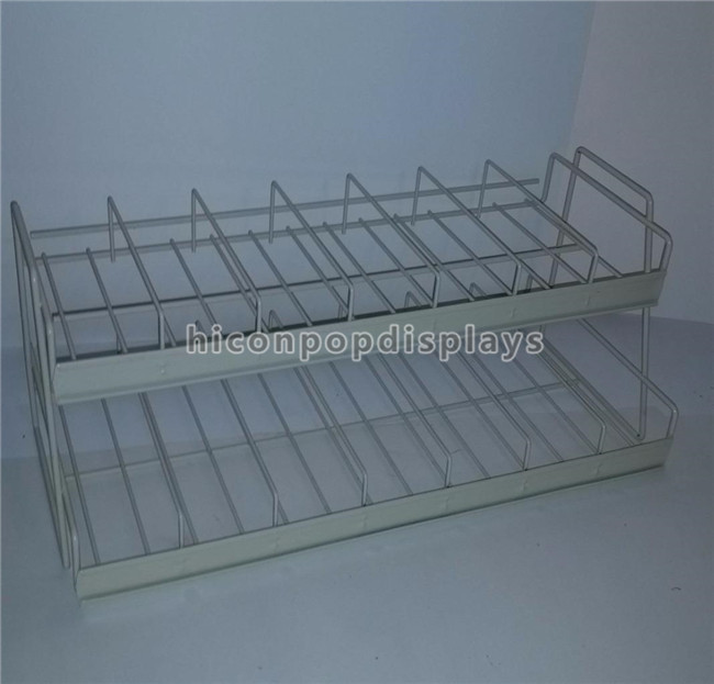Metal Cosmetic Display Stand 2 Layer Cosmetic Display Shelf Table Top For Retail Shop