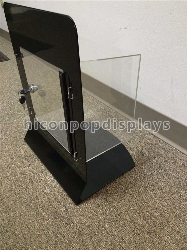 Metal Acrylic Retail Accessories Display Countertop Jewelry Display Case With Lock