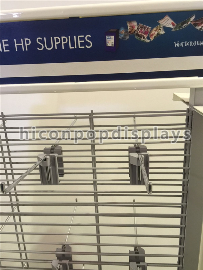 HP Products Point Of Purchase Merchandising Displays With Hooks / 2-Way Rack Stand